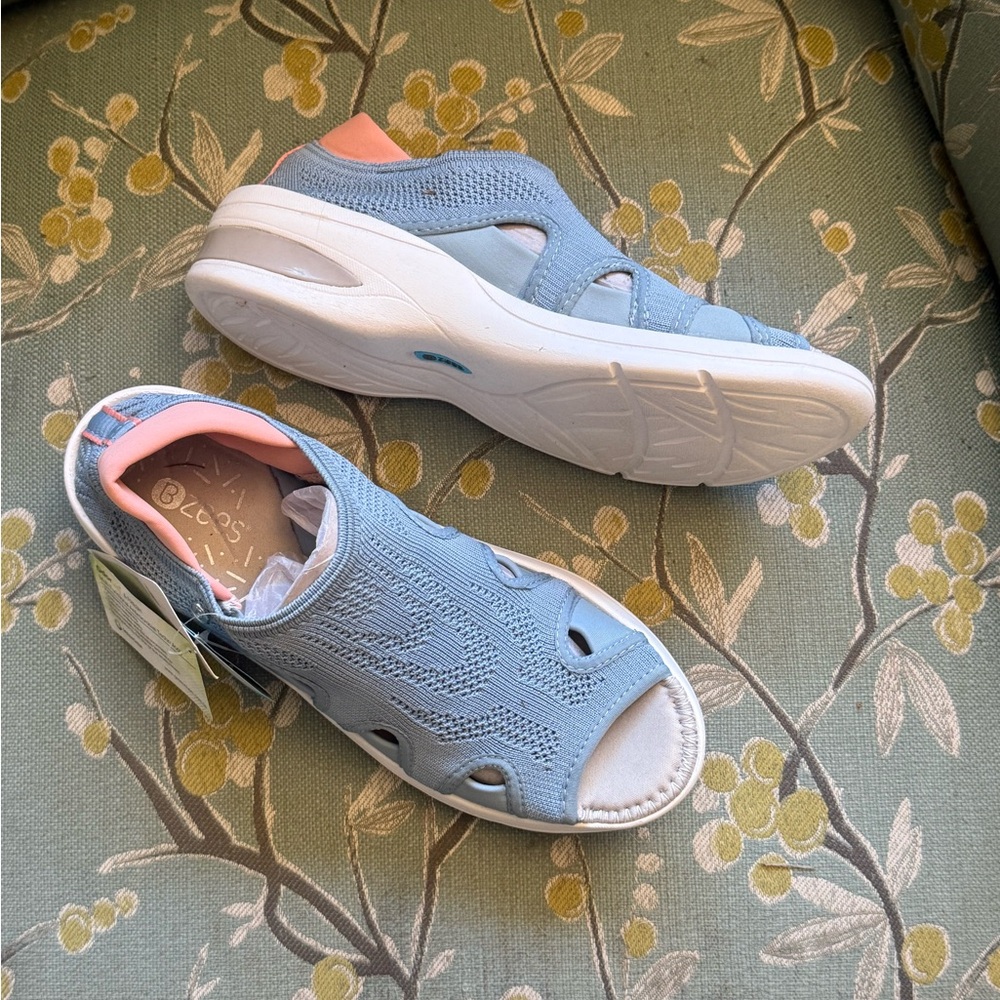 Bzees Light Blue and Pink Sandals